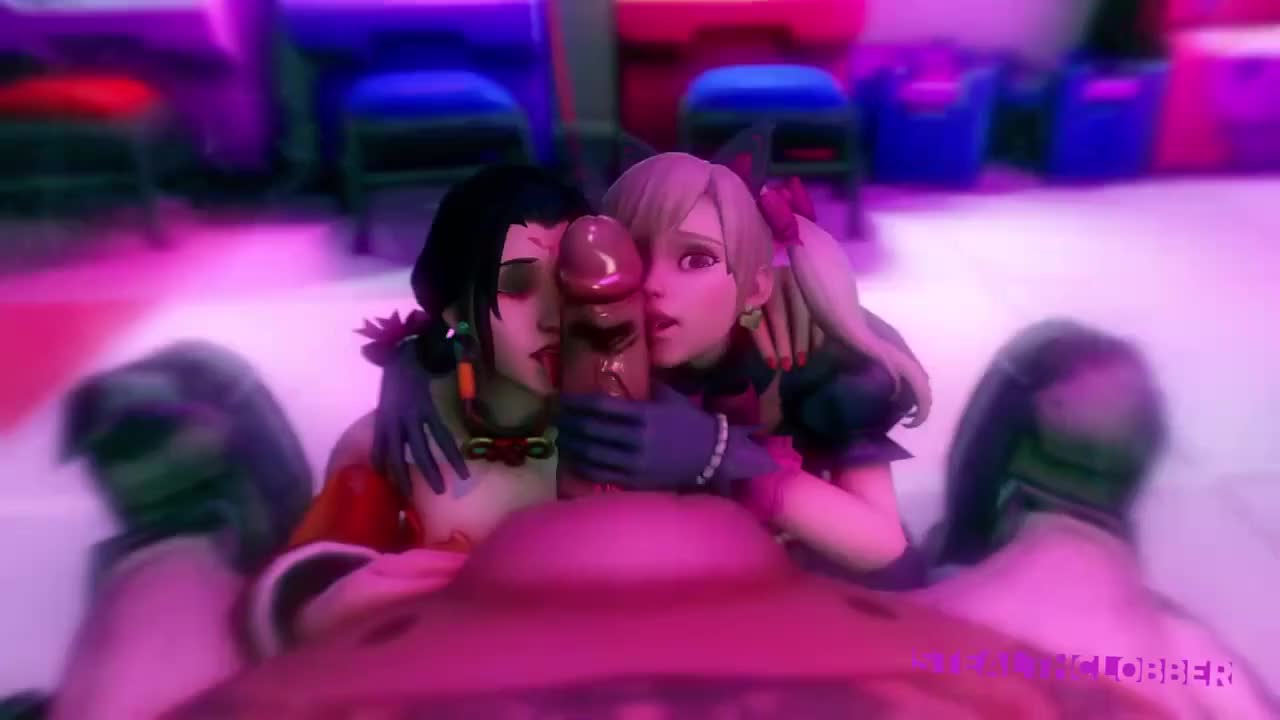 D.Va and Mercy Playing with a Huge Dick - Stealthclobber