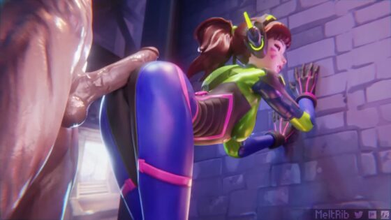 D.Va getting pounded through her Suit (Suit | Nude) [Meltrib]